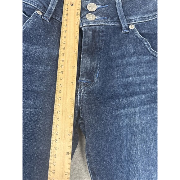 Hudson Collin Midrise Bootcut Cropped Jeans Dark Wash 26 Flap Pockets - Picture 4 of 9